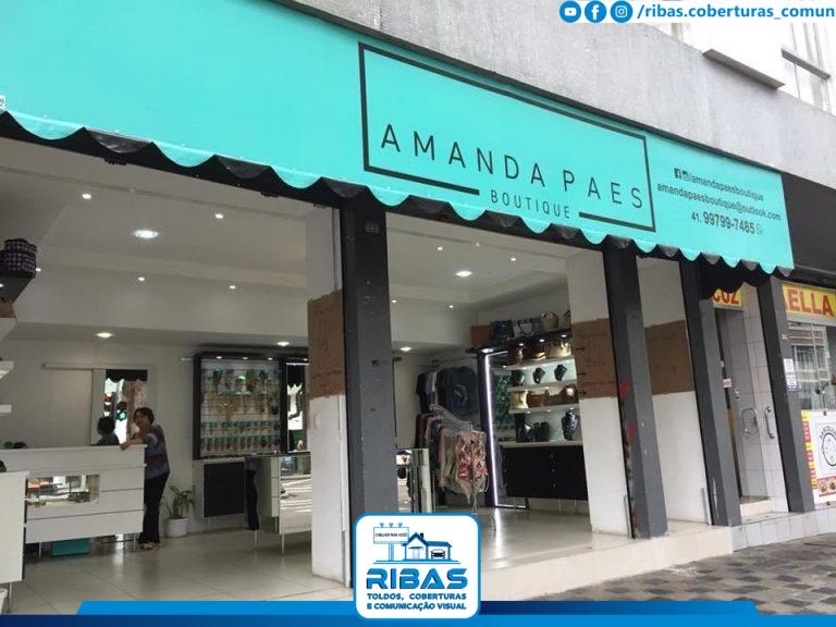 Fachada em lona comercial em Curitiba