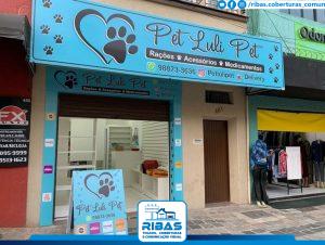Fachada em lona para ponto comercial